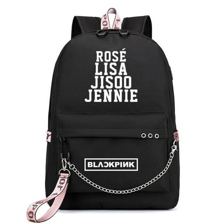 USB Backpack School Book Bags Fans Travel Bags Laptop Chain Headphone