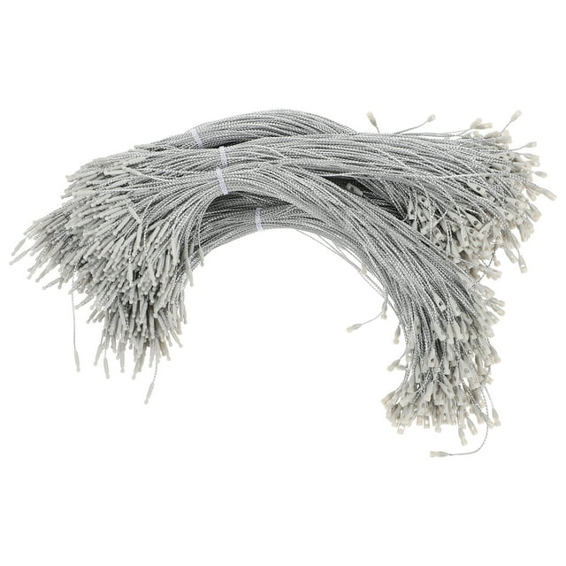 Miangastore Ficelle Suspendue à Pression Ficelles de Verrouillage Argent Polyester 1000 Pcs 7.9 Po