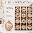 thumbnail image 4 of 12Pcs Christmas Ball Ornaments 2.36in Shatterproof Painted Xmas Tree Balls Pre Strung Hanging Decor for Home Mantel Holiday Party Decoration, 4 of 5