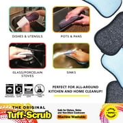 Original Tuff-Scrub Professional Microfiber Scrub N Wipe Cleaning Sponge Pads, Scouring & Wiping, Pack of 2 Large Size