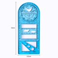 thumbnail image 2 of Cqxid Office&Craft&Stationery Under $10 Geometric Ruler With 14 Shapes Transparent Drawing Ruler Clear Scale Drawing Template Measuring Tool For School Office Architecture, 2 of 5
