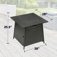 thumbnail image 2 of Four Seasons Courtyard Dual Heat 50,000 BTU Square Gas Tabletop Fire Pit, 2 of 12