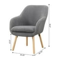 thumbnail image 4 of Home Square Charlotte Sherpa Furniture Accent Chair in Gray - Set of 2, 4 of 11