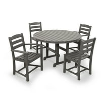 POLYWOOD La Casa Café 5-Piece Dining Set in Slate Grey