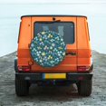 thumbnail image 6 of Susaid Floral Print Tire Covers,Waterproof Anti-UV Snow Sun Rain Tire Covers for RV,Truck, SUV, Trailer, Camper-15 inch, 6 of 6