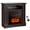 Brown, variant on 32" Electric Fireplace w/Mantel and Remote Control, Freestanding Heater w/3-Level Adjustable Flame Brightness & Overheat Protection, White