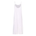 thumbnail image 4 of Women's 6 Colors Casual Sling Jumpsuit Wide Leg Pants Sleeveless Home Jumpsuits, 4 of 4