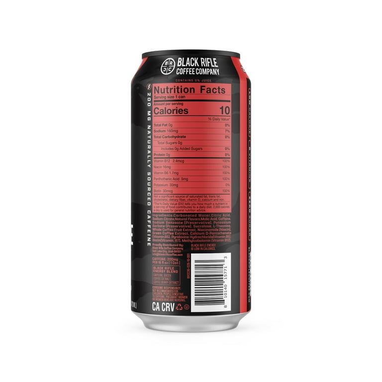 Black Rifle Energy Freedom Punch Zero Sugar Energy Drink, 200mg