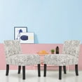 thumbnail image 2 of NiamVelo Accent Chairs, Modern Design, Living Room, Kids, White, Armless Dining Chairs, Comfy Upholstered, Set of 2, 2 of 9