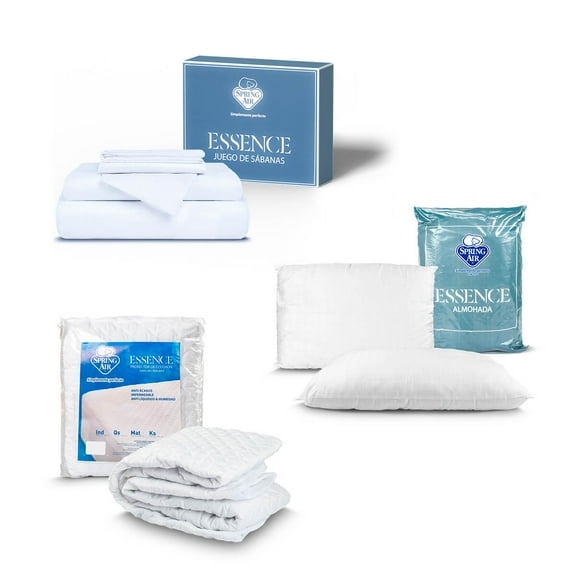 PAQUETE PROTECTOR Atlas del Descanso 2 PACK PEACH FEEL SABANAS ESSENCE QS