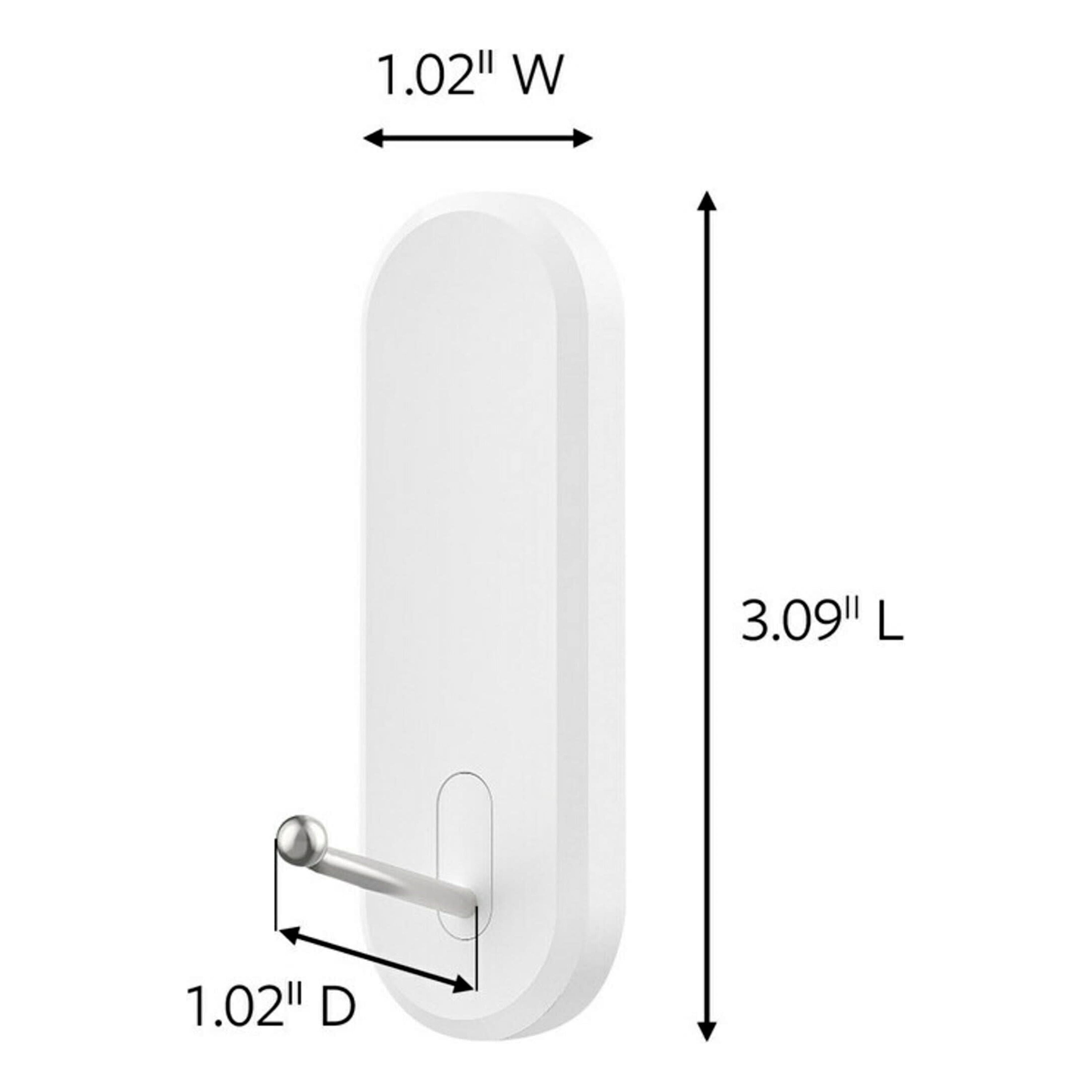 4 inch - Standard Hook - White