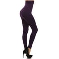 thumbnail image 2 of Women's High Waist Control Top Compression Leggings (Purple, One Size), 2 of 2