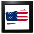 thumbnail image 1 of Pennsylvania America Map Stars Stripes Flag Black Square Frame Picture Wall Tabletop, 1 of 3