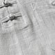 thumbnail image 3 of Playeras Elvqul para Hombre Casuales Gris Algodón Lino Manga Corta Liso Cuello Redondo, 3 of 4