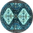 thumbnail image 1 of Ahgly Company Indoor Round Persian Light Blue Traditional Area Rugs, 3' Round, 1 of 4