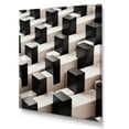 thumbnail image 2 of Designart "Abstract Power Panels in Black and White III" Abstract Canvas Wall Art - Modern Black Line Art Bedroom Canvas Wall Art, 2 of 6