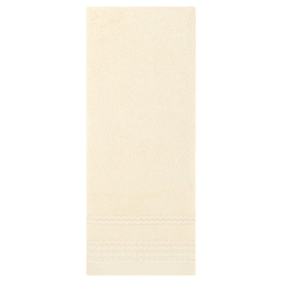 Unique Bargains Striped Hand Towels Set for Bathroom 14" x 30" Beige 1-Piece