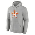 thumbnail image 2 of Men's Heather Gray Houston Astros Official Logo Fitted Pullover Hoodie, 2 of 3