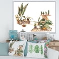 thumbnail image 2 of Designart 'Indoor House Plants Urban Jungle in Flowerpots III' Traditional Framed Canvas Wall Art Print, 2 of 5