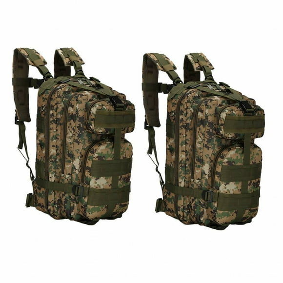 SUTENGDA 2Pcs Tactical Backpack Elastic Adjustable Straps Hunting Backpack Ample Space Multi-Length Adjustable Straps Tactical Bag Style7 Multicolor