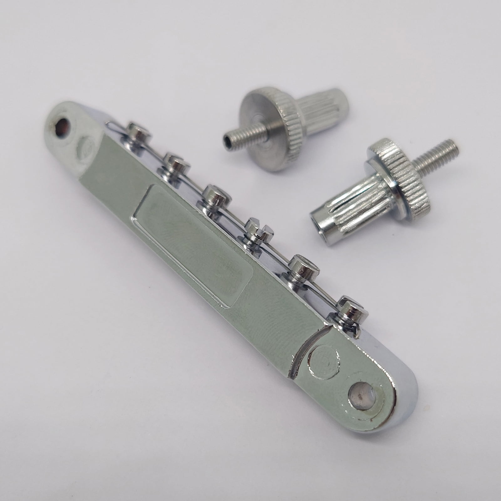 Guitar Fixed Saddle Bridge Tailpiece Set with ABR-1 Style Tune-O-Matic Bridge Chrome for ABR LP SG EPi Electric Guitars