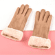 thumbnail image 1 of Guantes de pantalla táctil para mujer, bonitos y cálidos guantes de gamuza de terciopelo para montar en motocicleta para estudiantes, 1 of 5