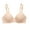 Beige, variant on Women's Contour Bra No Side Effects Underwire Comfort Molded Microfiber Smoothing Bra Beige 36C