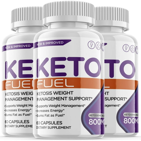 (3 Pack) Keto Fuel - Keto Weight Loss Formula - Energy & Focus Boosting Dietary Supplements for Weight Management & Metabolism - Advanced Fat Burn Raspberry Ketones Pills - 180 Capsules