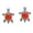 Red, variant on Cute Little Sterling Silver Turtle Synthetic Coral Stud Earrings