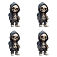 thumbnail image 1 of Sudadera Halloween Muñecas Calavera Artesanías Resina Escultura Hombre Esqueleto Gótico (A), 1 of 3