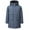 Blue, variant on IROINNID Men's Hoodie Parka Long Sleeve Solid Color Loose Down Jacket Outdoor Overall With Large Pocket LONG Down Jacket Outwear & Jackets