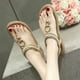 thumbnail image 3 of Sandalias planas bohemias para mujer Sandalias de tiras elásticas antideslizantes para primavera verano, 3 of 7