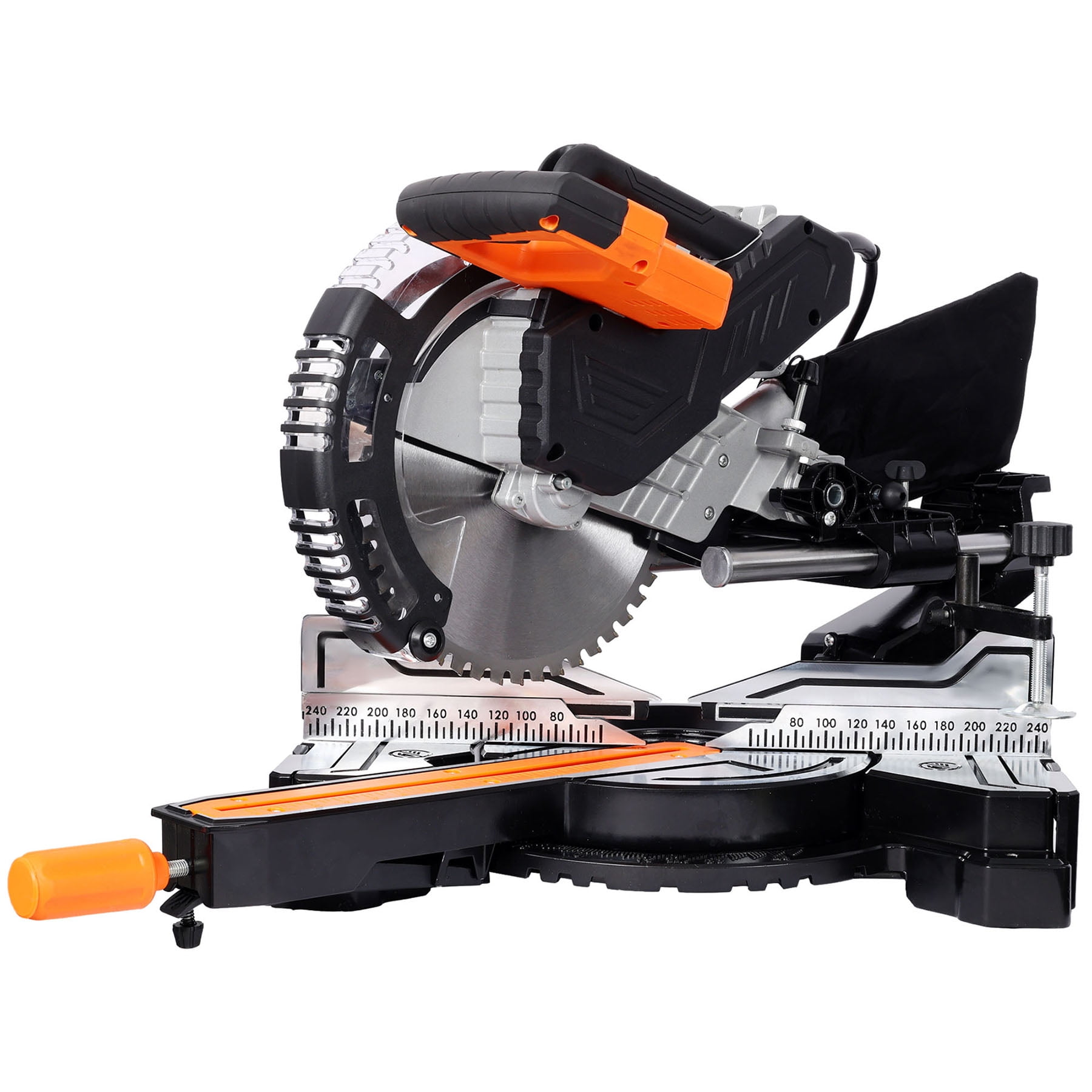 S-HOME 10" Dual Bevel Sliding Miter Saw with LED & Table, 48T, 2-Speed, 15A, 3.5"x13" Cut