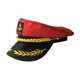 thumbnail image 1 of EeaseMX 1 gorro de capitán bordado para cosplay de adulto, estilo marinero (rojo), 1 of 7