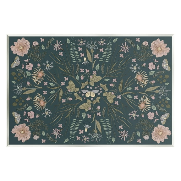 Stupell Industries Varied Floral Botanical Pattern Butterfly Insect Motif Graphic Art Unframed Art Print Wall Art, Design by Birgit Maria Kiennast
