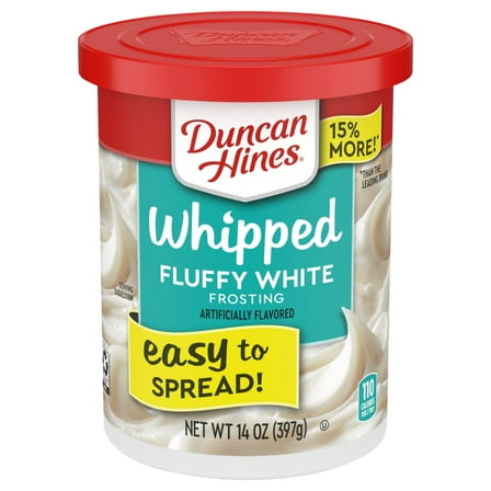 Pack of 4 Duncan Hines Whipped Fluffy White Frosting, 14 oz (packaging may vary)