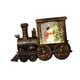 thumbnail image 4 of Adorno de tren navideño, figura de tren de Navidad, estatua de tren retro iluminada, decoración de tren navideño para gabinete de fiesta de Navidad Muñeco de nieve de bronce, 4 of 9