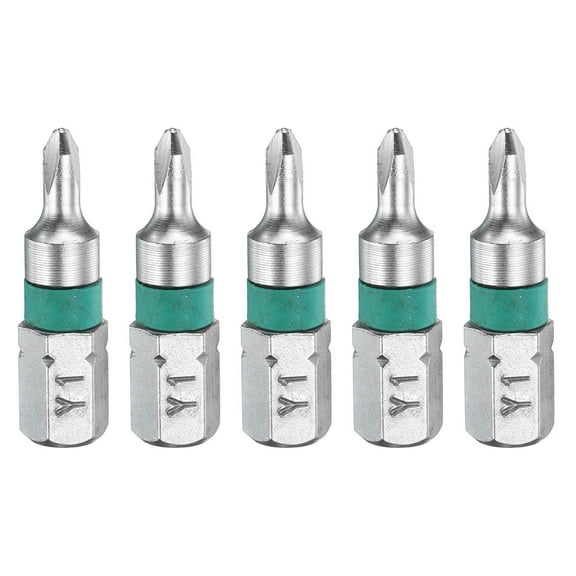 Uxcell 5pcs Y Type Screwdriver Bit Y1 1/4" Hex Shank 25mm/1" Length Magnetic Y Shape Hex Bits S2 Steel Electric Screw Driver Bit