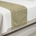 thumbnail image 2 of Brown and Green Bed Runner, Floral Inspired Geometric Design in Various Color Details, Decorative Accent Bedding Scarf for Hotels Homes and Guestrooms, Twin, Umber Pale Green, by Ambesonne, 2 of 2