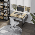 thumbnail image 2 of Lacoo Computer Desk 31 Inch Small Office Desk Modern Writing Desk with Storage Bag Work Study Table with Headphone Hook for Home Office, Oak, 2 of 7