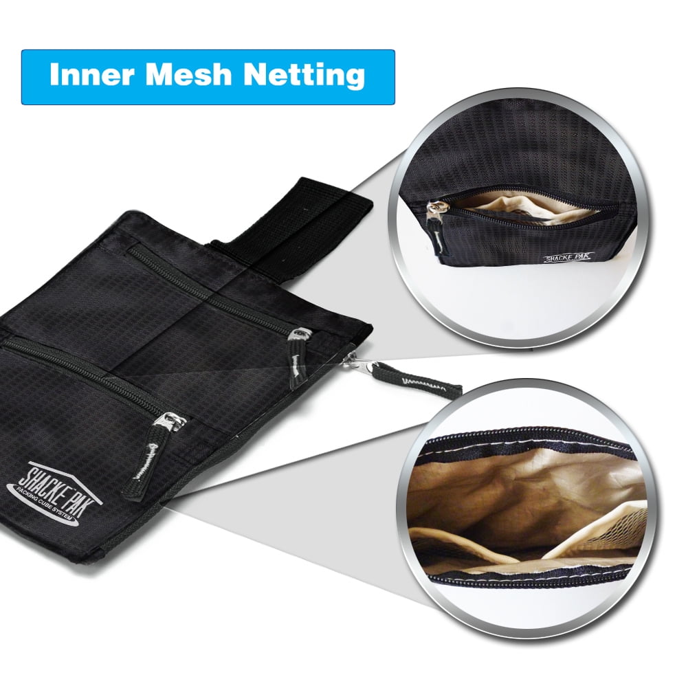 Shacke Hidden Travel Belt Wallet w/ RFID Blocker (Black Pocket Vault)
