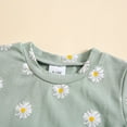 thumbnail image 3 of Bnwani 2Pcs Kids Clothing Set Summer Baby Small Floral Set Of Children Cotton Girls Round Neck T-Shirt Size 12M, 3 of 5