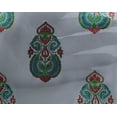 thumbnail image 4 of oneOone Georgette Viscose Light Grayish Blue Fabric Floral & Paisley Block Craft Projects Decor Fabric Printed By The Yard 42 Inch Wide, 4 of 4
