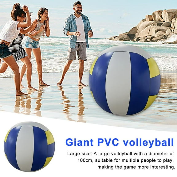 QHUDLV YXRRVING New Pvc Inflatable Beach Volleyball Big Football Ball Meeting Outdoor Team Bui Sports Grass Fun N2m1 Volleyball Beach Ball