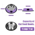 thumbnail image 2 of JTAOT 3Pcs Cat Bowls Non-Slip Stainless Steel Small Bowls Unbreakable Thicken Cat Feeder 7 Oz Cat Dishes Suitable for Indoor Small Pets Removable Rubber Base Easily Clean Lovely Color, 2 of 8