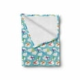 thumbnail image 2 of Cartoon Airplane Soft Flannel Fleece Throw Blanket, Colorful Joyous Travel Fantasy Pattern Planes Clouds in Sky, Cozy Plush for Indoor and Outdoor Use, 50" x 60", Multicolor, by Ambesonne, 2 of 6