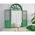 thumbnail image 5 of 2 Panels White Lace Half Curtains Sheer Drapes for Kitchen Windows Short Curtains Tiers Valance for Bedroom Living Room, 5 of 6