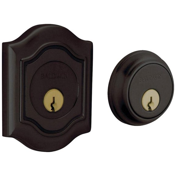 Baldwin 8238102 Bethpage Double Cylinder Deadbolt, Antique Nickel