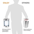 thumbnail image 5 of Canister Sets for Kitchen Counter, 3-Piece Stainless Steel Food Storage Container with Clear Glass Lids for Coffee Tea Nuts Sugar Flour, 5 of 5
