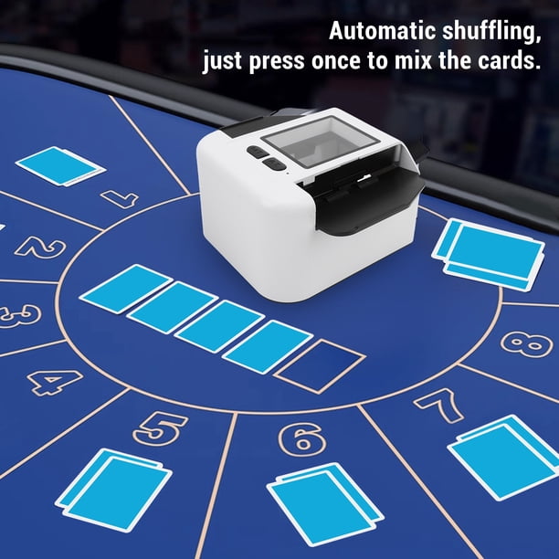 Mélangeur Automatique De Cartes ZechnoX – Rechargeable 2000 MAh, 2 Plateaux, Silencieux ≤65 DB Pour Poker Et Jeux De Société